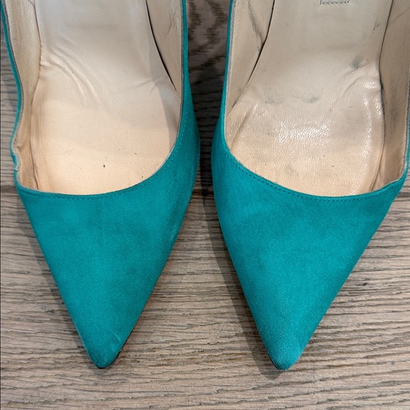 Manolo Blahnik Turquoise Heels - Picture 3 of 12